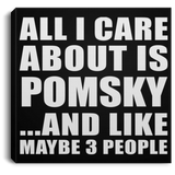 All I Care About Is Pomsky - Canvas Square