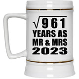 31st Anniversary Square Root of 961 Years As Mr & Mrs 2023 - Beer Stein