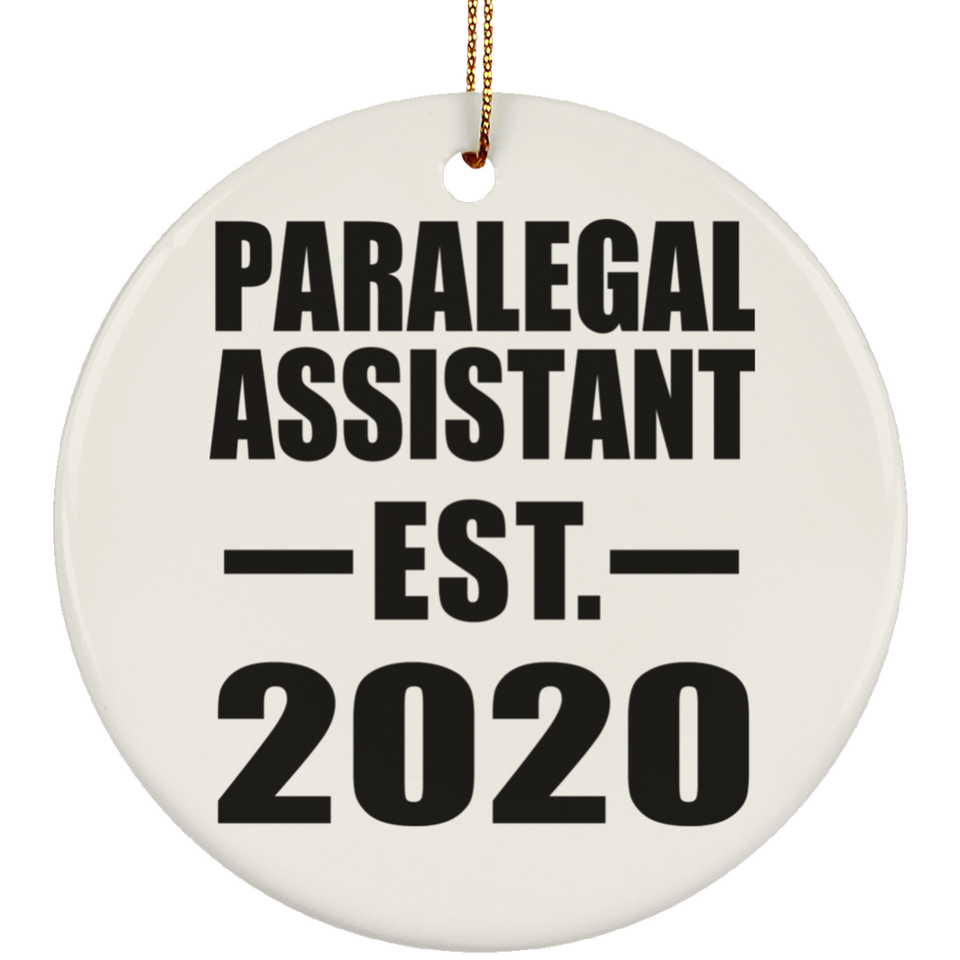 Paralegal Assistant Established EST. 2020 - Circle Ornament