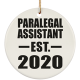 Paralegal Assistant Established EST. 2020 - Circle Ornament