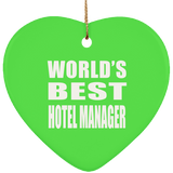 World's Best Hotel Manager - Heart Ornament