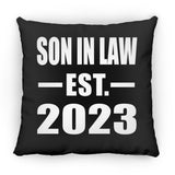 Son In Law Established EST. 2023 - Throw Pillow Black