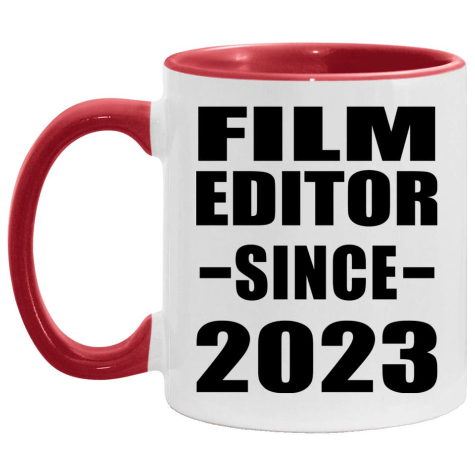 Film Editor Since 2023 - 11oz Accent Mug Red