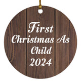 First Christmas As Child 2024 - Circle Ornament D