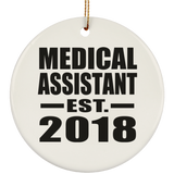 Medical Assistant Established EST. 2018 - Circle Ornament