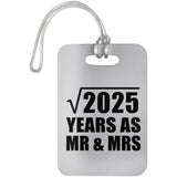 45th Anniversary Square Root of 2025 Years As Mr & Mrs - Luggage Bag Tag