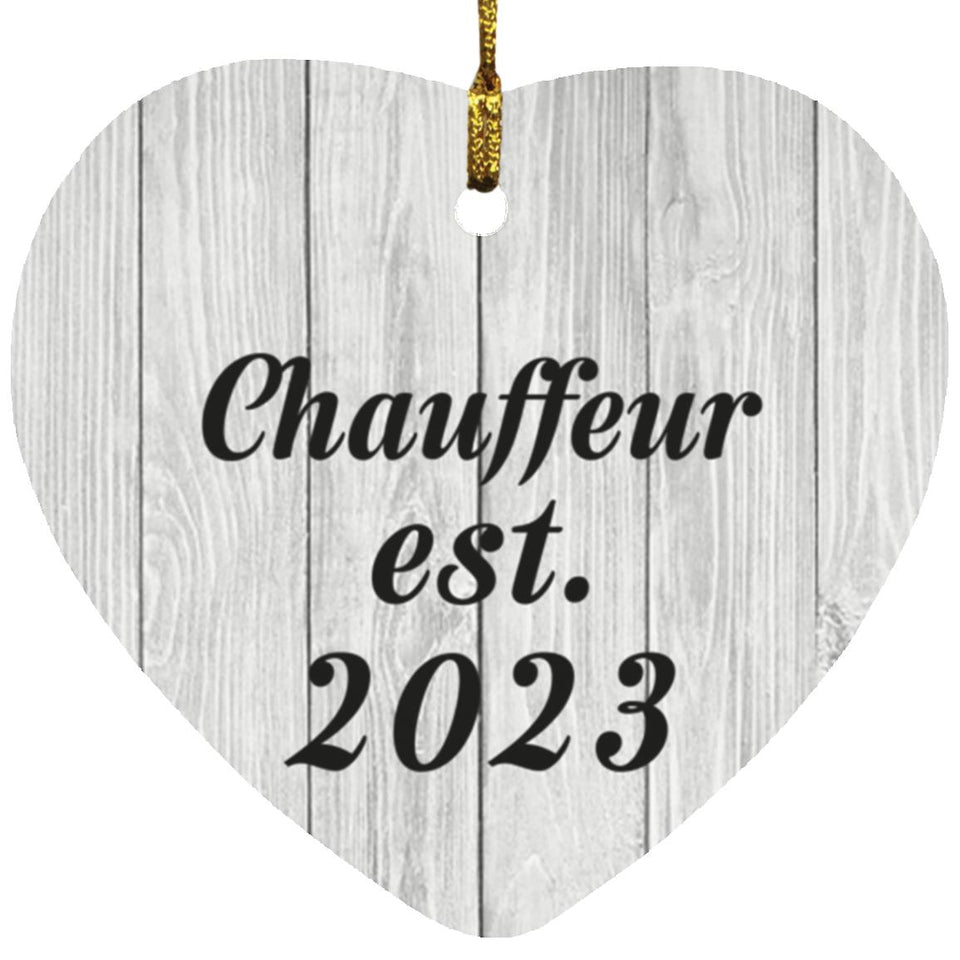 Chauffeur Established Est. 2023 - Heart Ornament F