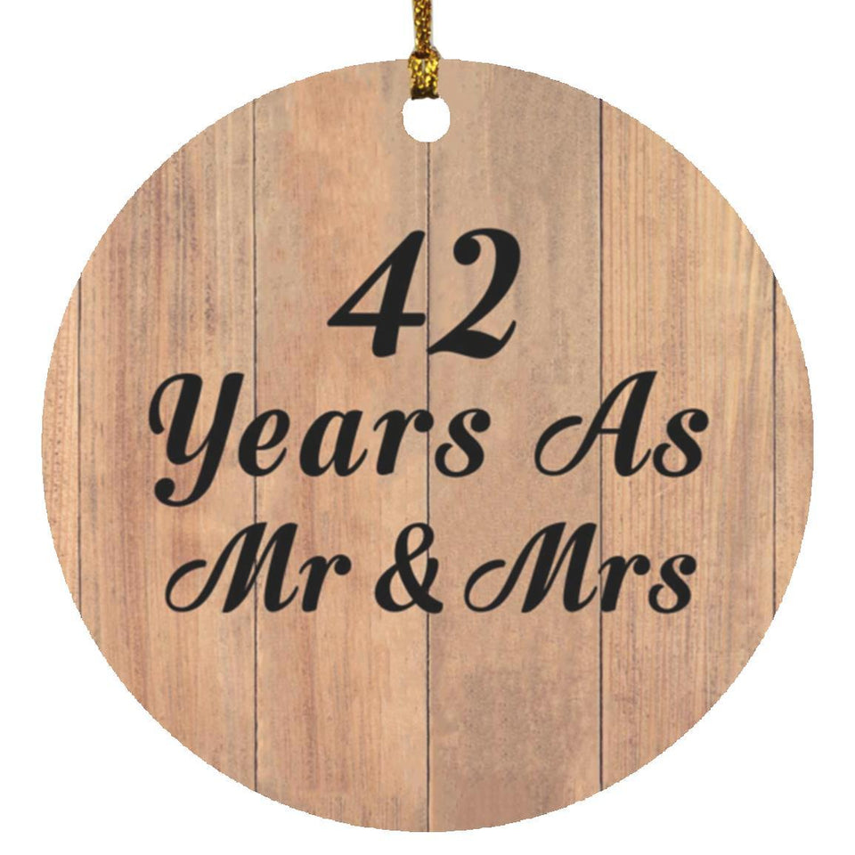 42 Years As Mr & Mrs - Circle Ornament C