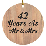 42 Years As Mr & Mrs - Circle Ornament C