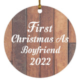First Christmas As Boyfriend 2022 - Circle Ornament E
