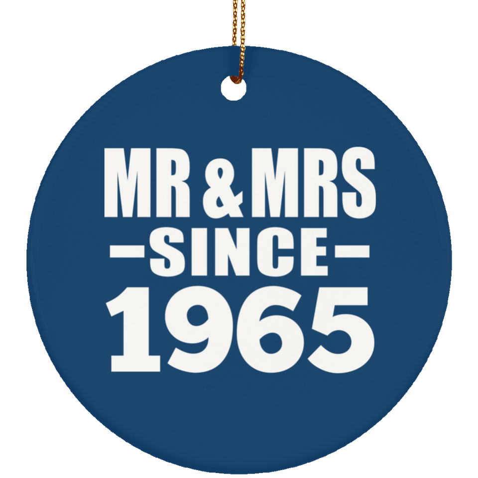 59th Anniversary Mr & Mrs Since 1965 - Circle Ornament