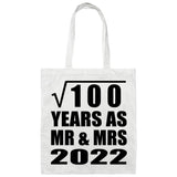 10th Anniversary Square Root of 100 Years As Mr & Mrs 2022 - Tote Bag White