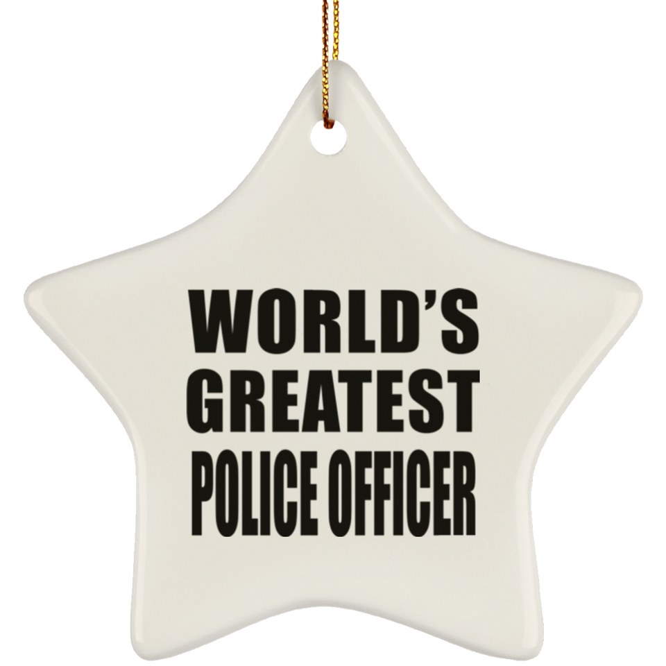World's Greatest Police Officer - Star Ornament