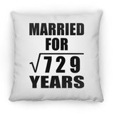 27th Anniversary Married For Square Root of 729 Years - Throw Pillow