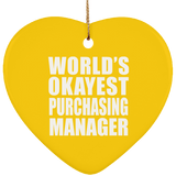 World's Okayest Purchasing Manager - Heart Ornament