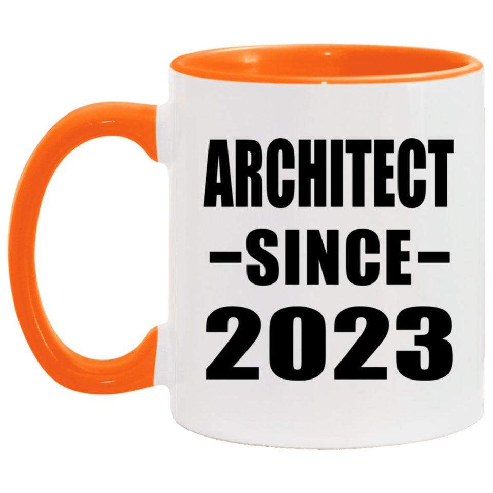 Architect Since 2023 - 11oz Accent Mug Orange