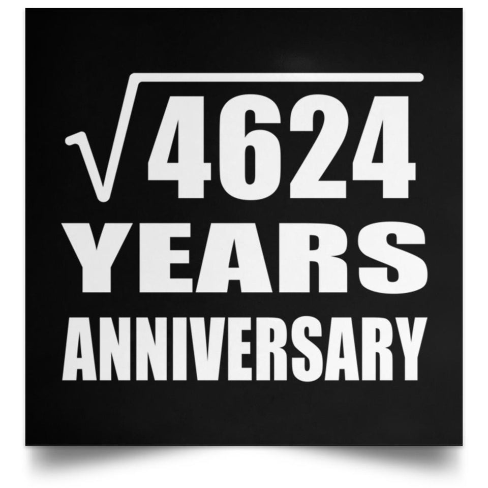 68th Anniversary Square Root of 4624 Years Anniversary - Poster Square
