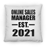 Online Sales Manager Established EST. 2021 - Throw Pillow