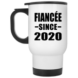 Fiancee Since 2020 - White Travel Mug