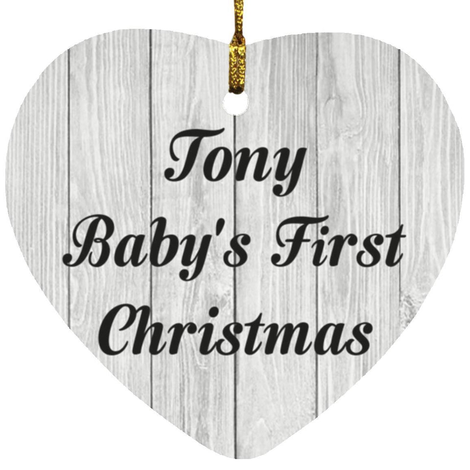 Tony Baby's First Christmas - Heart Ornament F