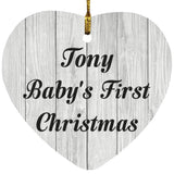 Tony Baby's First Christmas - Heart Ornament F