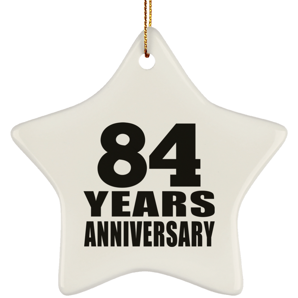 84th Anniversary 84 Years - Star Ornament