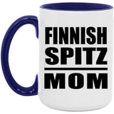 Finnish Spitz Mom - 15oz Accent Mug Purple