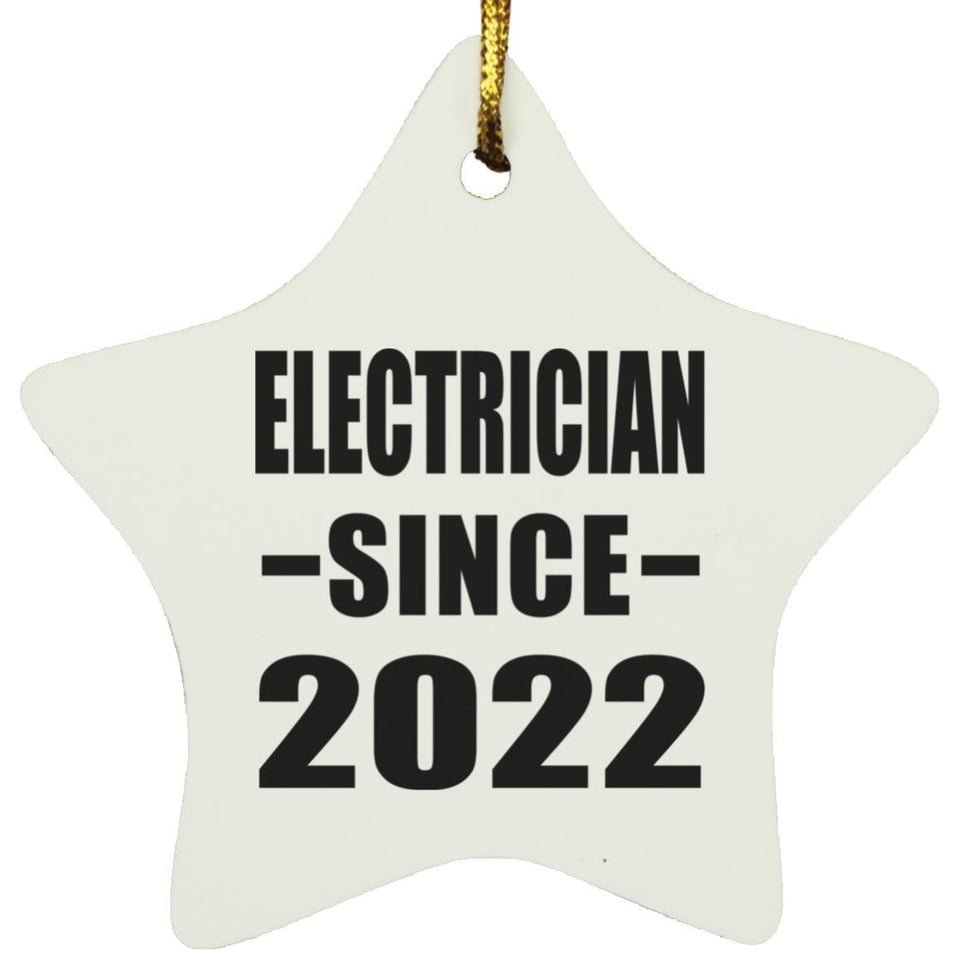 Electrician Since 2022 - Star Ornament