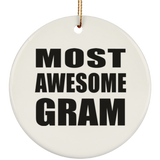 Most Awesome Gram - Circle Ornament