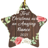 First Christmas As an Amazing Fiance 2021 - Star Ornament A