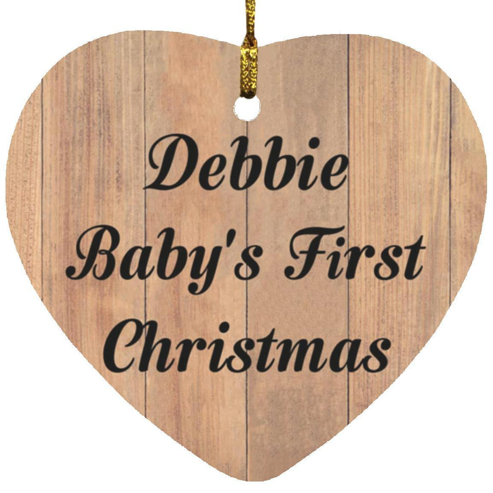Debbie Baby's First Christmas - Heart Ornament C