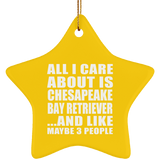 All I Care About Is Chesapeake Bay Retriever - Star Ornament