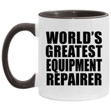 World's Greatest Equipment Repairer - 11oz Accent Mug Black