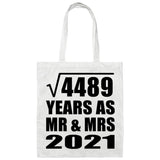 67th Anniversary Square Root of 4489 Years As Mr & Mrs 2021 - Tote Bag White