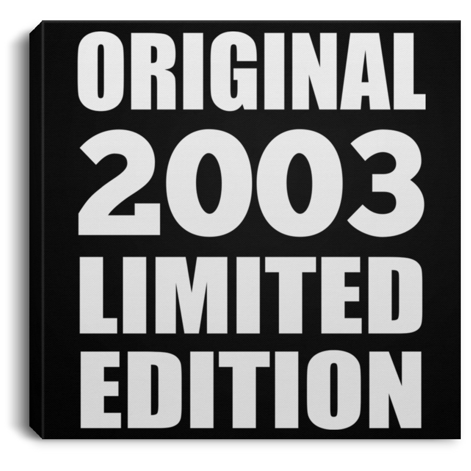 21st Birthday Original 2003 Limited Edition - Canvas Square