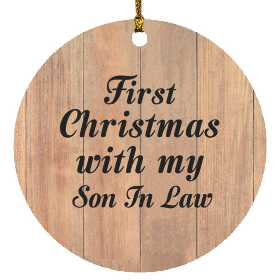 First Christmas With My Son In Law - Circle Ornament C
