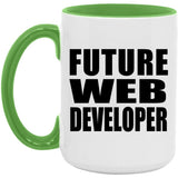 Future Web Developer - 15oz Accent Mug Green