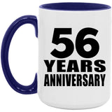 56th Anniversary 56 Years Anniversary - 15oz Accent Mug Purple