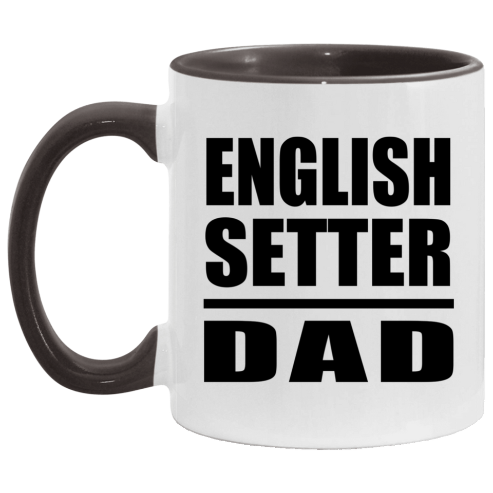 English Setter Dad - 11oz Accent Mug Black