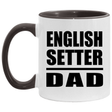 English Setter Dad - 11oz Accent Mug Black