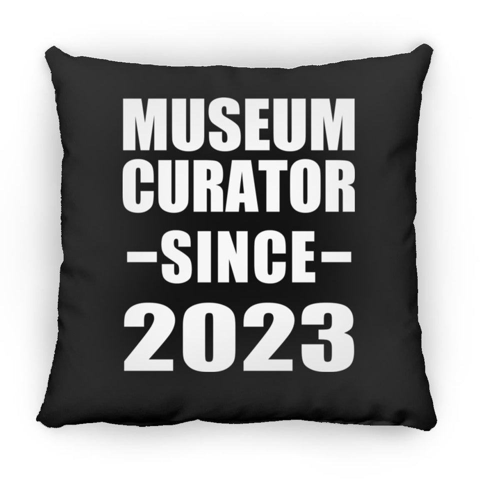 Museum Curator Since 2023 - Throw Pillow Black