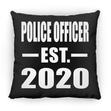 Police Officer Established EST. 2020 - Throw Pillow Black