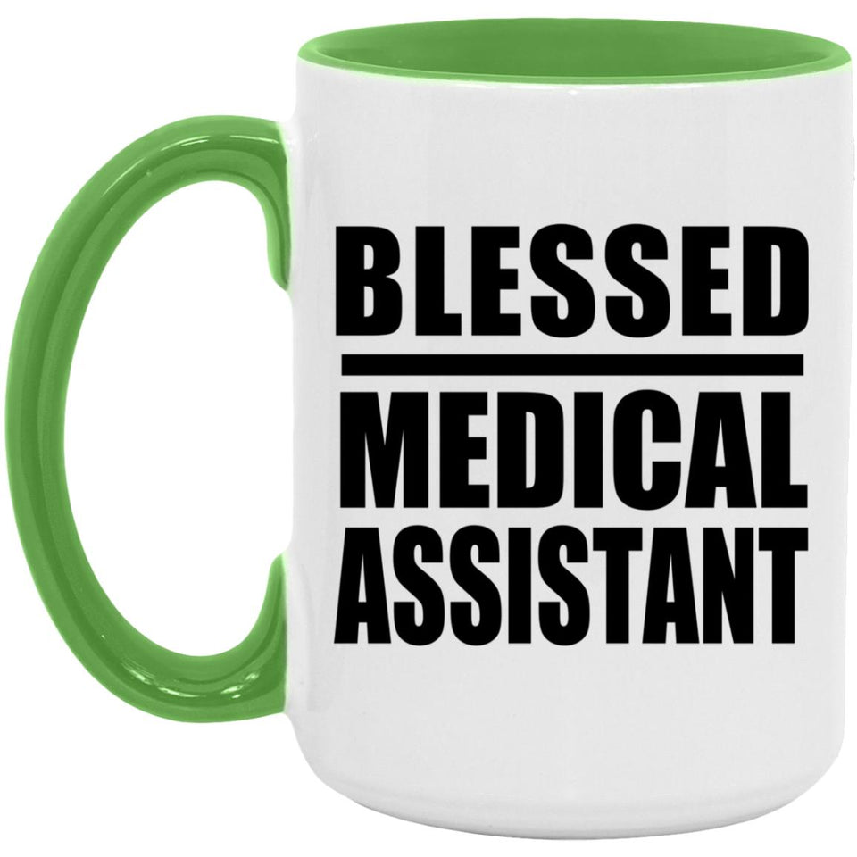 Blessed Medical Assistant - 15oz Accent Mug Green