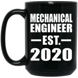 Mechanical Engineer Established EST. 2020 - 15oz Coffee Mug Black