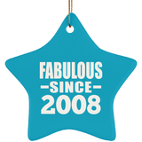 15th Birthday Fabulous Since 2008 - Star Ornament