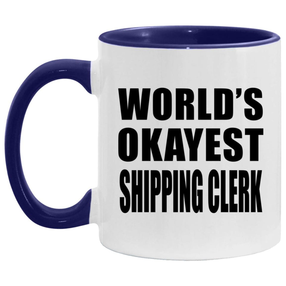 World's Okayest Shipping Clerk - 11oz Accent Mug Purple