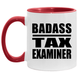Badass Tax Examiner - 11oz Accent Mug Red