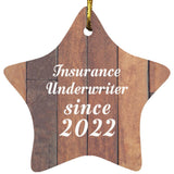 Insurance Underwriter Since 2022 - Star Ornament E