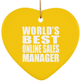 World's Best Online Sales Manager - Heart Ornament