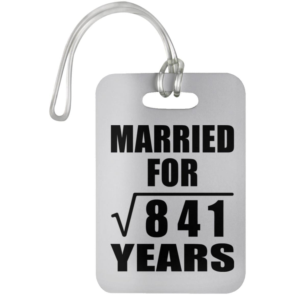 29th Anniversary Married For Square Root of 841 Years - Luggage Bag Tag